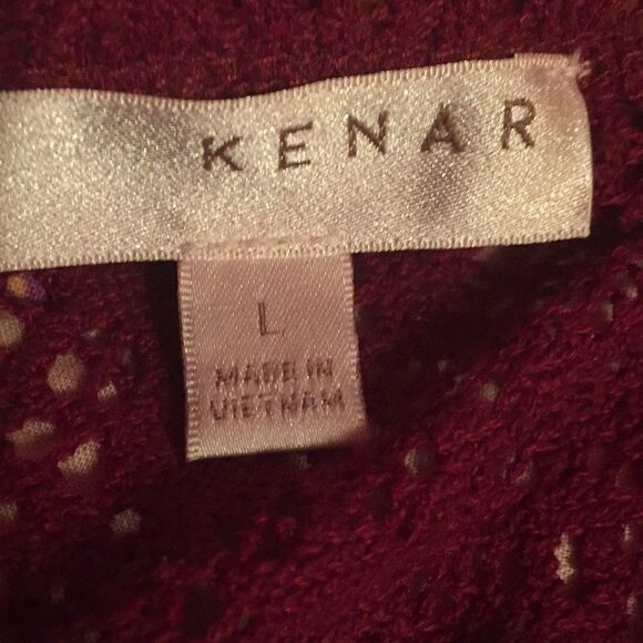 Kenar ruby red lace top sz L - Picture 4 of 5